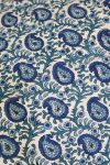 Home Living, Cushion Covers, 50x50cm & 65x65cm, 100% cotton, hand block print. In paisley print - Blue Henna.