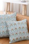 Home Living, Cushion Covers, 50x50cm & 65x65cm, 100% cotton, hand block print. In soft sun-drenched woodland tones - Amberwood
