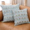 Home Living, Cushion Covers, 50x50cm & 65x65cm, 100% cotton, hand block print. In soft sun-drenched woodland tones - Amberwood