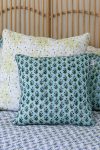 Home Living, Cushion Covers, 50x50cm & 65x65cm, 100% cotton, hand block print. In blue, green - Sea Meadow