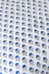 Home Living, Cotton Bed Cover, 100% cotton, hand block print. Small blue flowers, Lapis Charm