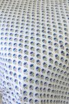 Home Living, Cotton Bed Cover, 100% cotton, hand block print. Small blue flowers, Lapis Charm