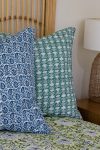 Home Living, Cushion Covers, 50x50cm & 65x65cm, 100% cotton, hand block print. In a Green Lotus print - Jade
