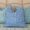 Home Living, Cushion Covers, 50x50cm & 65x65cm, 100% cotton, hand block print. In paisley print - Blue Henna.