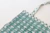 Reversible Bag, Two-Way Tote, 100% cotton, hand block print. In a Green Lotus print - Jade
